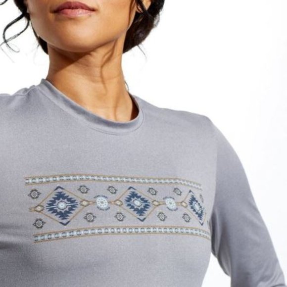 Pearl Izumi Midland Graphic Grey Southwest Women’s M LS Crew - NEW - Retail:$55 - Picture 2 of 5